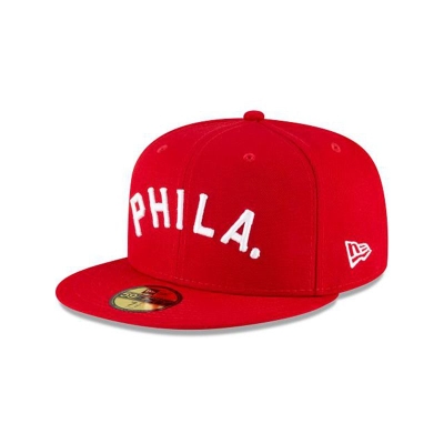 Philadelphia Phillies Gorra | New Era MLB Ligature 59fifty Fitted Cap Mexico - Rojos